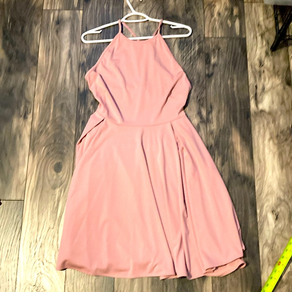 Women’s rose color XL dress with fun back (see pics)
